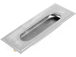 Puxador Embutido Retangular De Metal Prateado Aexit Para Porta Gaveta, 109mm X 42mm, Para Uso Doméstico