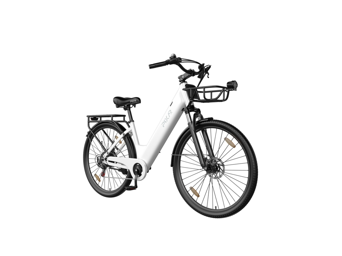 Bicicleta Elétrica Urbana Pixar C1 Pro, Bateria De 36v 18ah, Caixa De Velocidades Shimano De 7 Velocidades, Travões Hidráulicos.