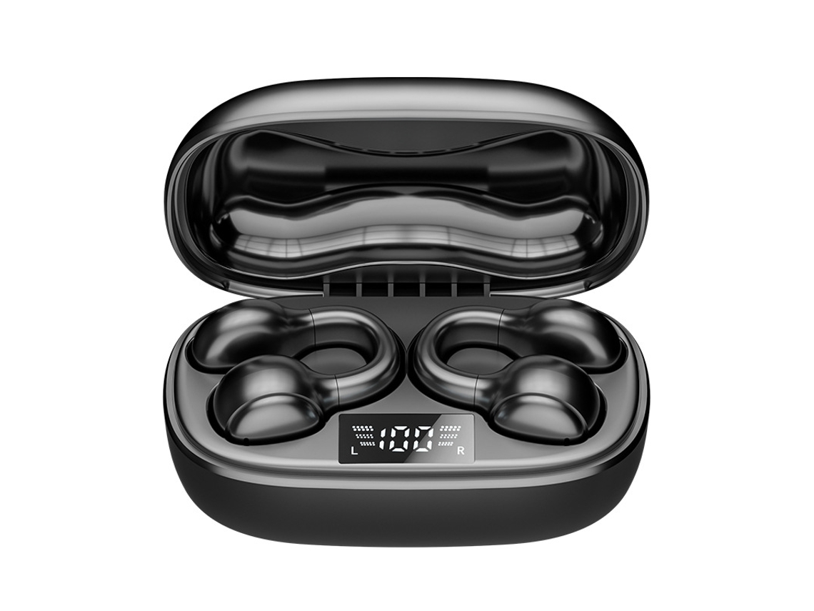 Auriculares Sem Fio Desportos Condução Óssea Redução Ruído Ultra YIZHOOD Bluetooth Preto