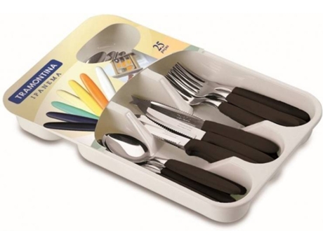 Organizadores de Utensílios  Ipanema com 25pcs Preto (Aço Inox)