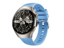 Bracelete para Huawei Watch 5 Silicone Corrugado com Fivela de Aço Prate Azul XIAOMOYU (46mm)