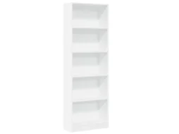 Prateleira Branca 60x24x176 Cm Madeira Engenheirada MAISON EXCLUSIVE