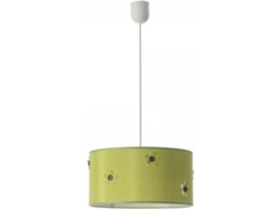 Candeeiro de Teto FABRILAMP Boton (Verde - E27 - Máx. 60W - Metal - Tecido)