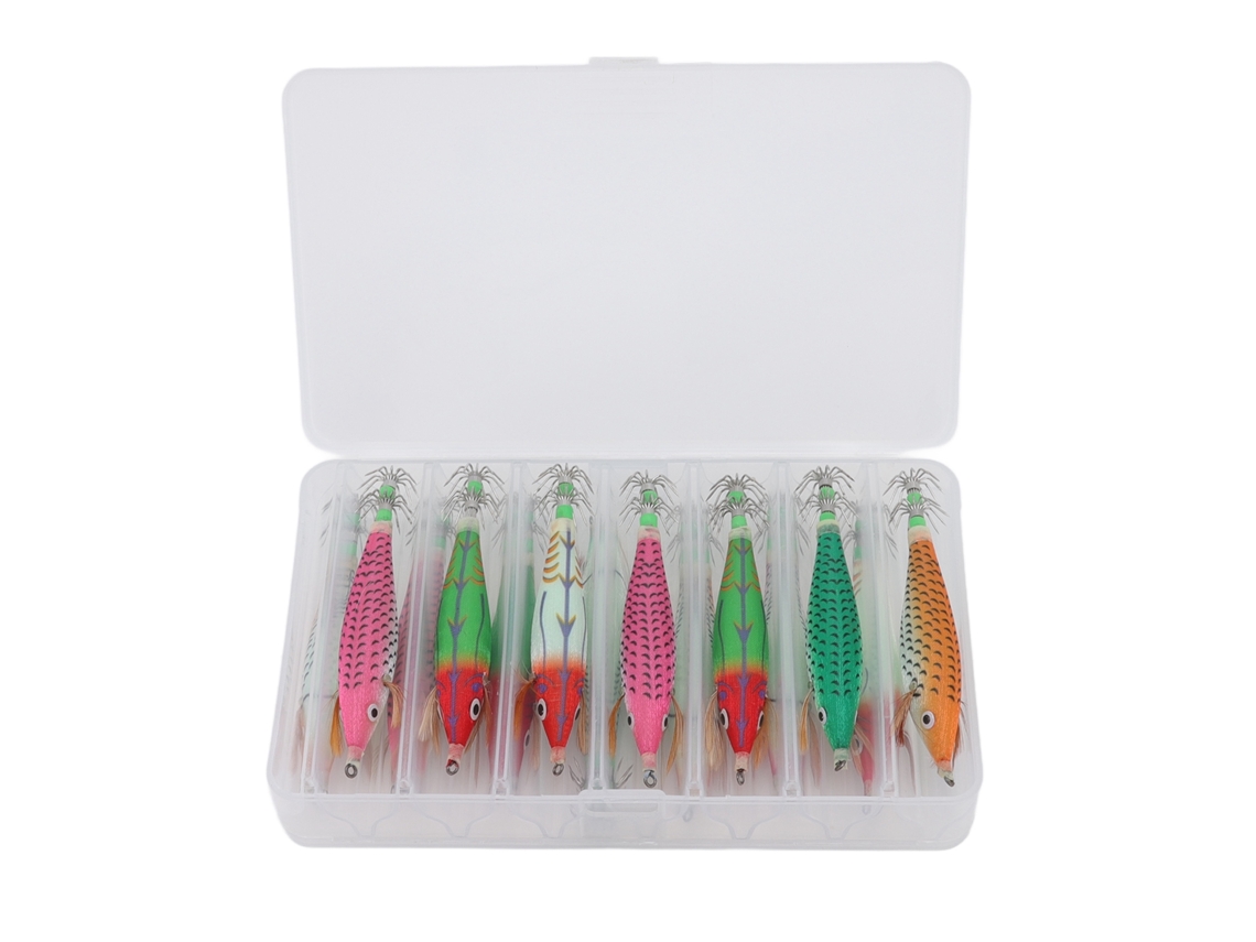 Conjunto de Iscas de Lula Luminosas 14 Peças 8cm