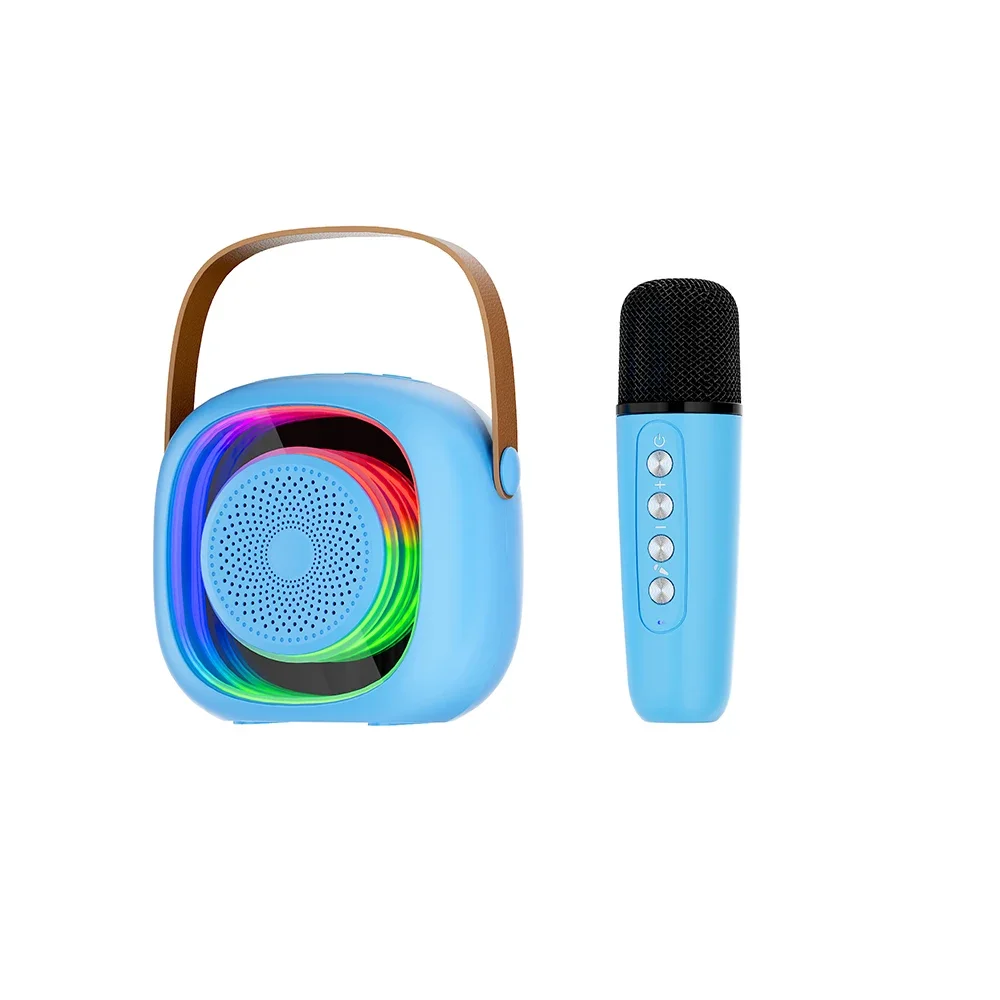 Caixa de Som Bluetooth com 1 Microfone, Durável e Resistente, Pode Ser Usada como Máquina de Karaokê. MDUG (azul Celeste)