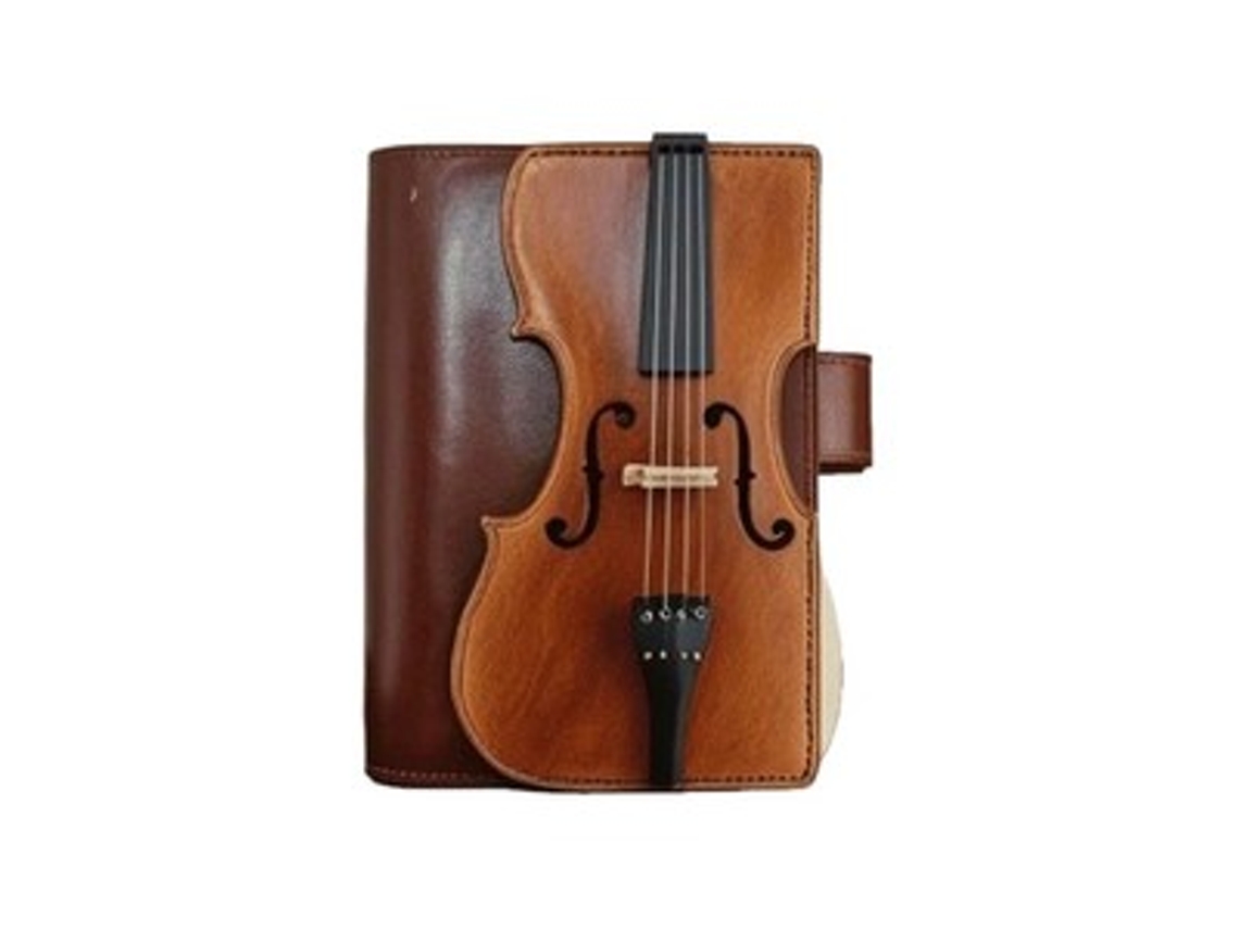 Caderno Retrô, Diário, Bloco De Notas, Vintage, Design De Violino 3d, Couro Sintético, Presente Zeuxo