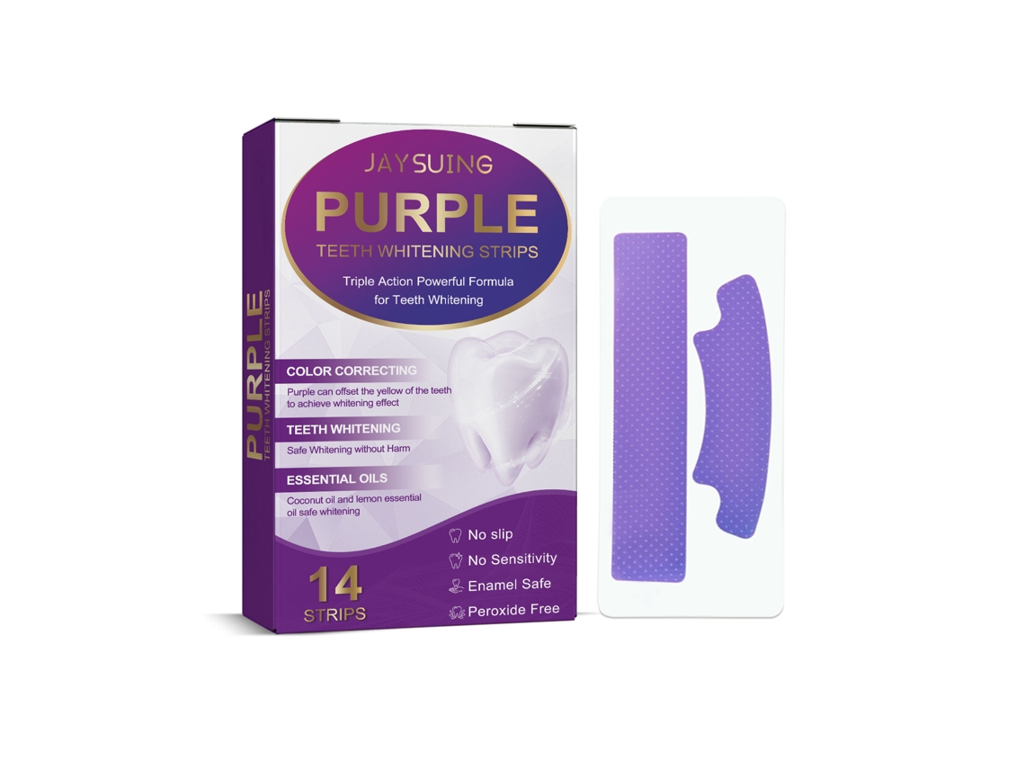 Fitas Clareadoras Dentes Roxo para Dentes Mais Brancos e Saudáveis LAXISCREED