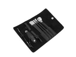 Conjunto De Ferramentas De Manicure E Pedicure 8 Peças Aço Inoxidável Com Estojo De Couro Pu