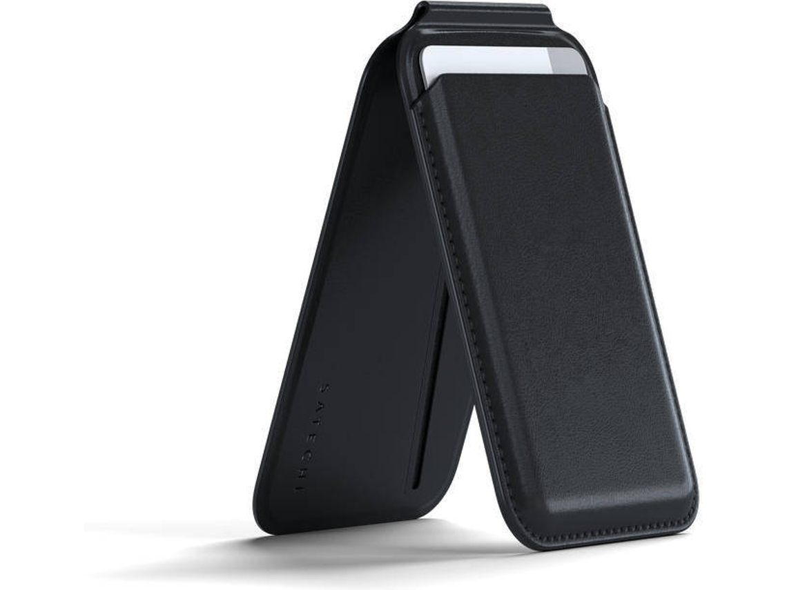 Bolsa MagSafe SATECHI Wallet Stand (Preto)