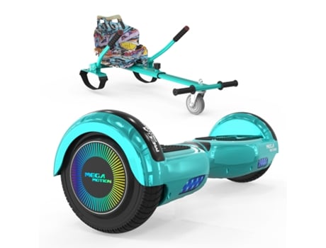 Hoverboard MEGA MOTION 6.5'' Bluetooth e LED Lights A03 com Kart Verde