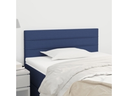 Vidaxl Cabeceira De Cama Tecido 100x5x78/88 Cm Azul