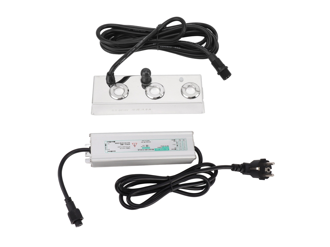 Gerador de névoa ultrassônico 3 cabeças, aço inoxidável 304, IP67 para estufa, jardim, lagoa