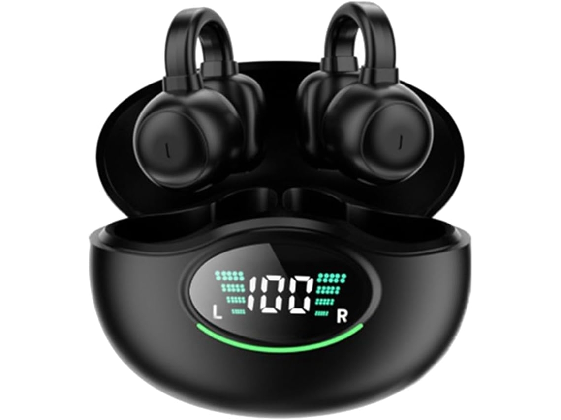 Fones De Ouvido Esportivos Sem Fio Bluetooth Com Cancelamento Ruído, Fones De Ouvido Auriculares Com Clipe, Fáceis De