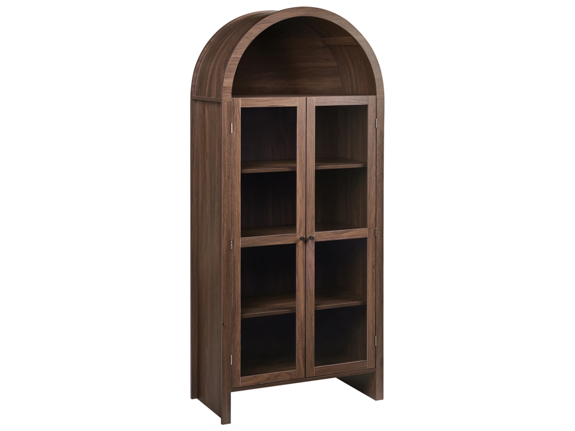 Vitrina Beliani Glenwood De Tablero De Partículas Marrón 79x40x178