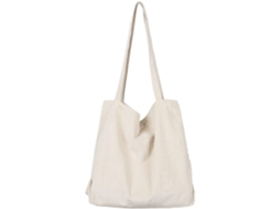 Bolsa de veludo cotelê ombro grande capacidade casual cáqui AQUAFORGE