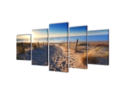 Políptico Praia De Areia 200 X 100 Cm