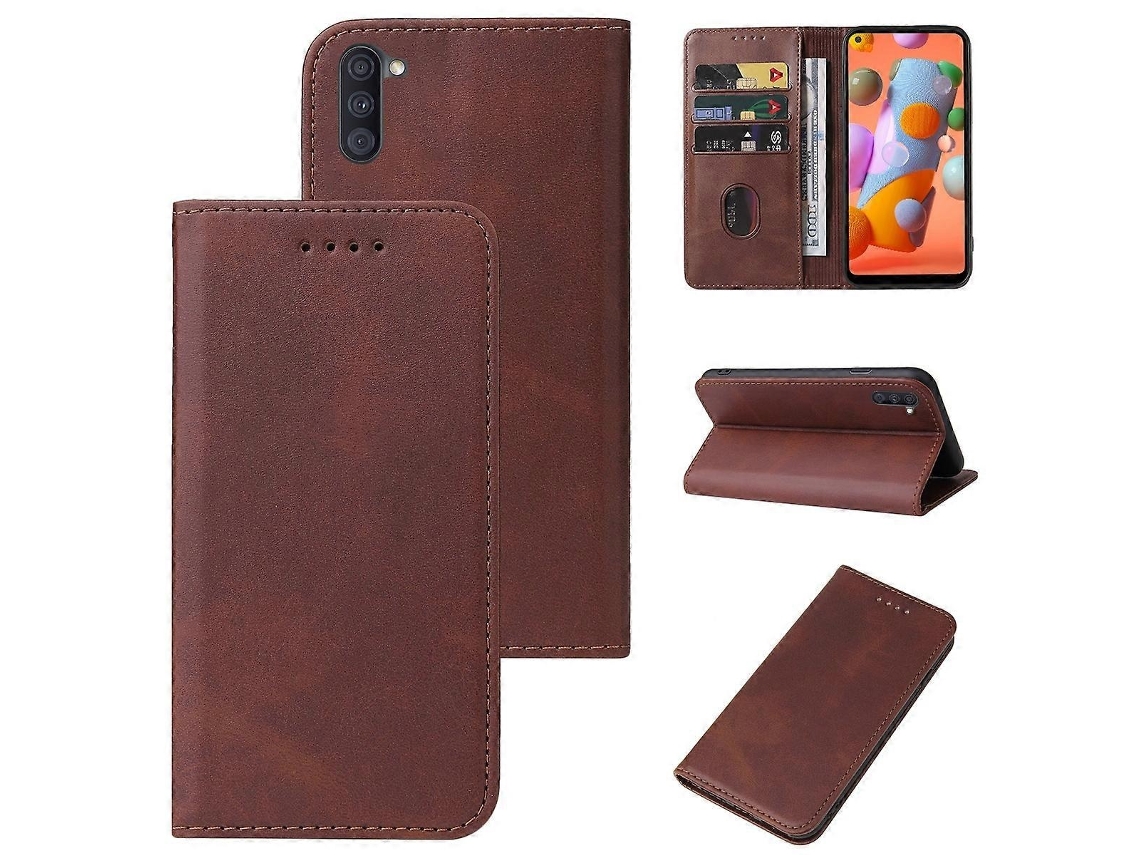 Capa Couro Magnética Para Samsung Galaxy A11, Elysve