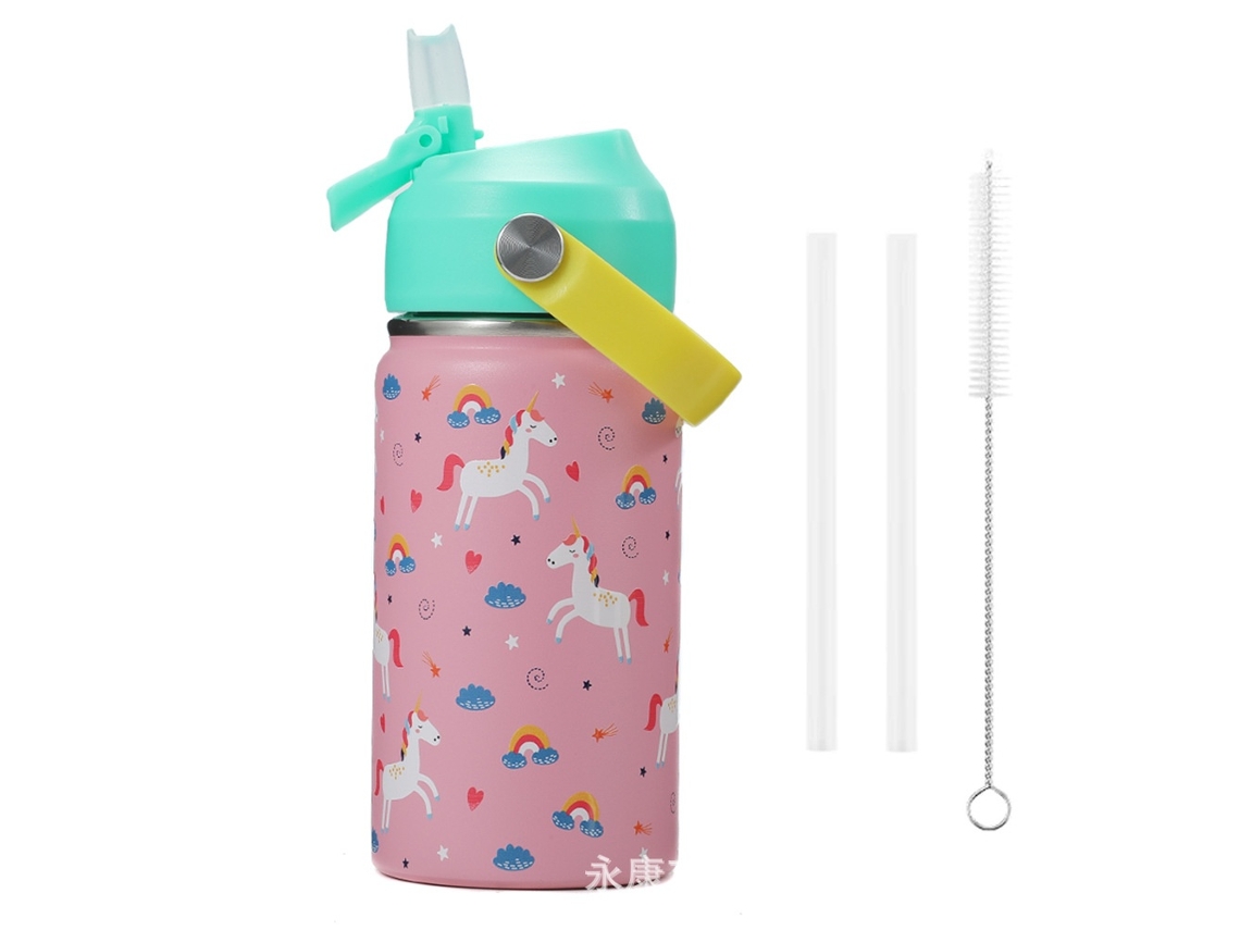 Garrafa Térmica Elysve, 530 Ml, Rosa