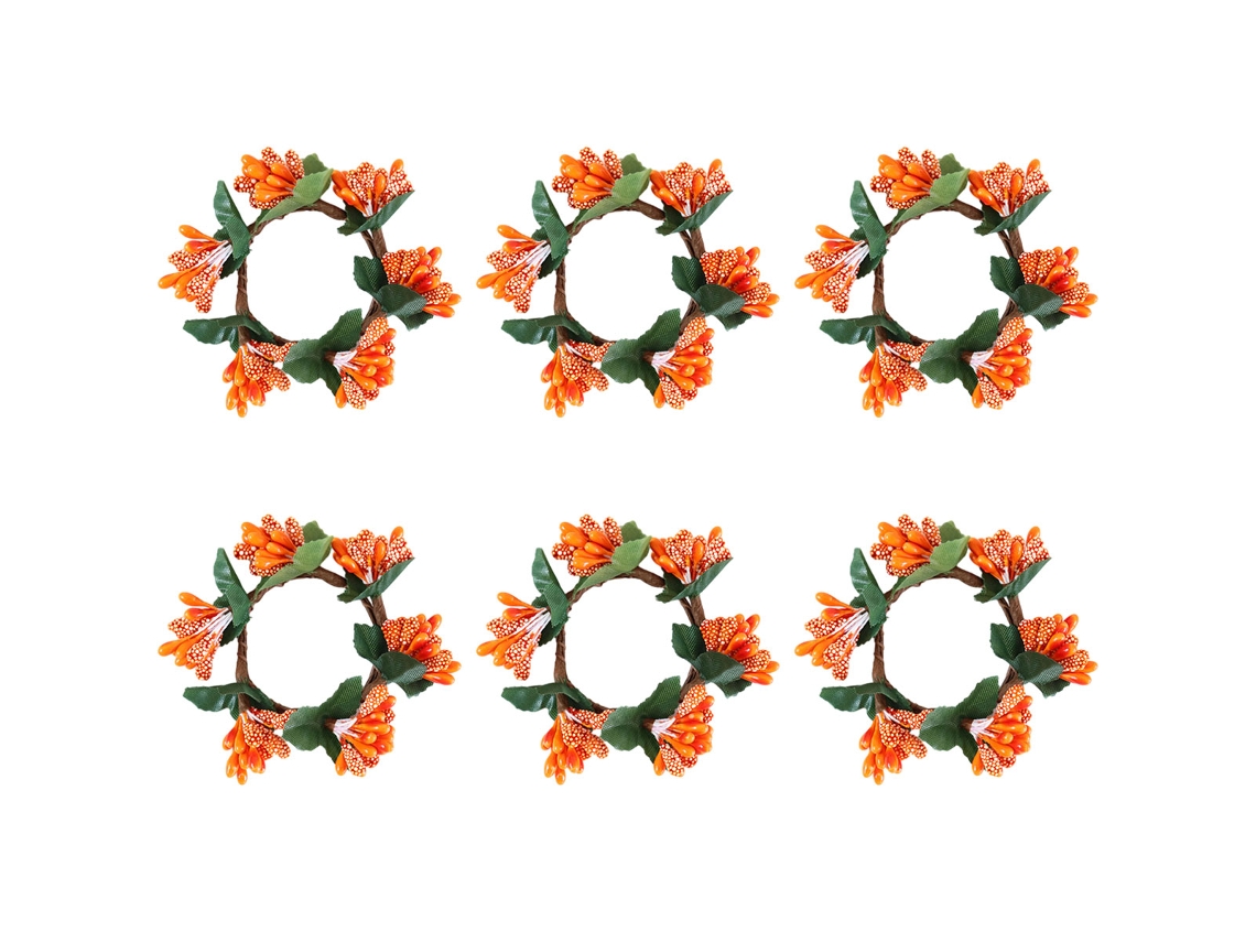 Aro de Vela de Outono Conjunto com 6 Peças para Velas de 4Cm NEVEANCE