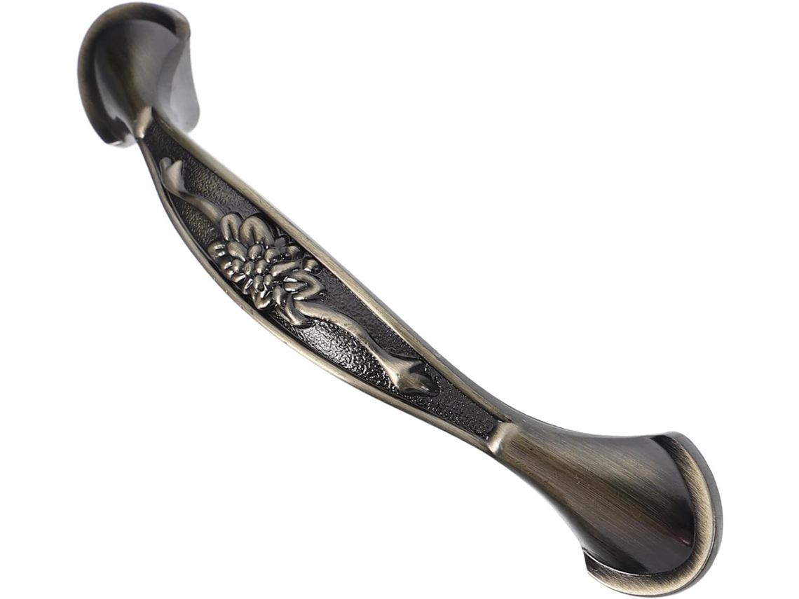 Puxador De Armário Vintage Antigo Em Liga Zinco Com Furo Único, Marrom