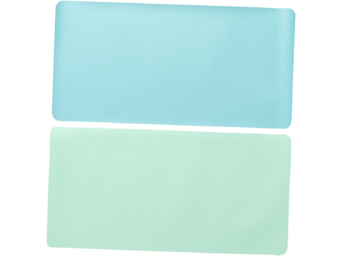 Mousepad Grande De 80x40cm Com Dupla Face Em Pu Verde E Azul Claro Confortável E Prático Para Lapt Gokoco
