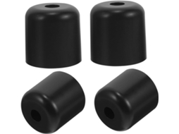 Conjunto De 4 Pés Plástico Preto Com Rosca Para Móveis, Ideais Para Sofás, Cadeiras E Cômodas Pés De Reposição Duráveis