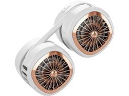 Ventilador de pescoço portátil mini USB para esportes, laranja, 5200m, 3 velocidades, S/MARCA