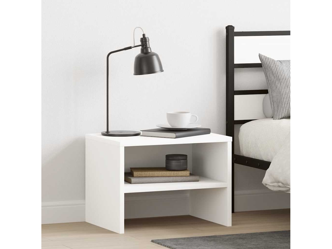 Vidaxl Mesa-de-cabeceira 40x30x30 Cm Aglomerado Branco