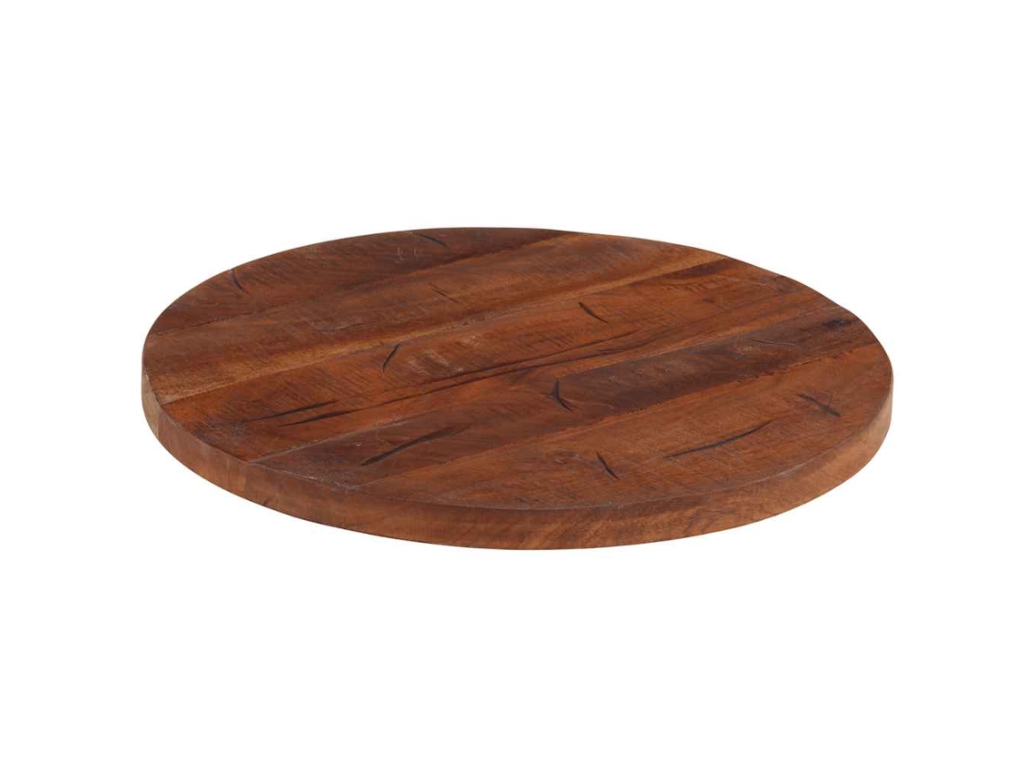 Vidaxl Tampo De Mesa Redondo Ø40x2,5cm Madeira Recuperada Maciça