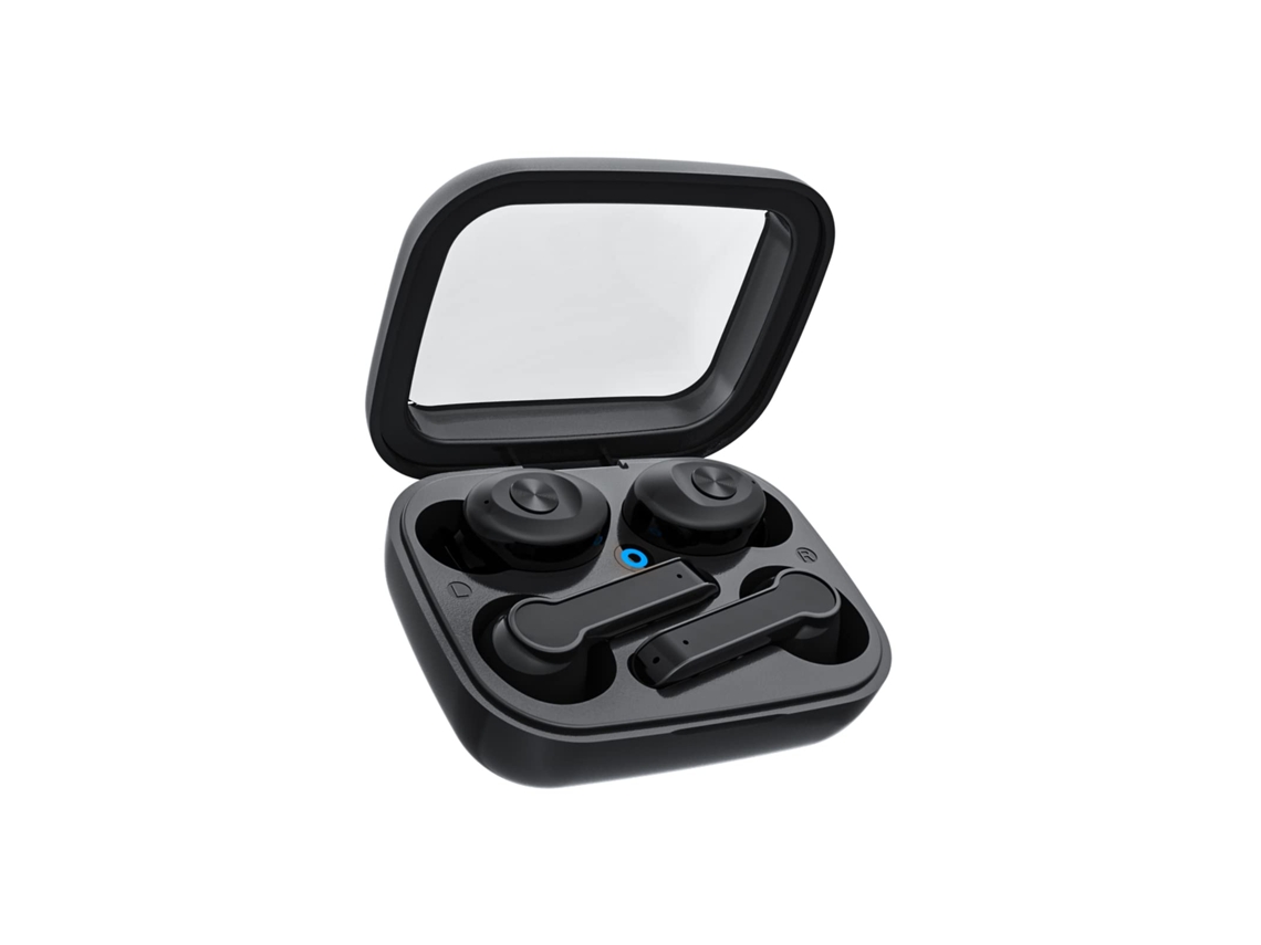 Fone De Ouvido Sem Fio Bluetooth Qualidade De Som Estéreo Baixa Latência E Baixo Ruído Estojo De Carregamento Transparente Ipx5 À Prova D'água (preto)