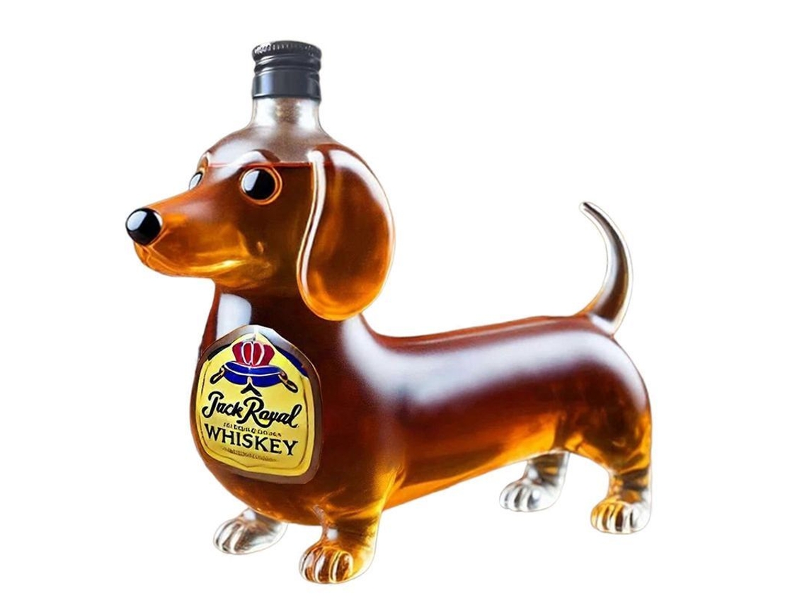 Decantador de Whiskey Bulldog Francês Divertido Nova LINE, Dispenser de Licor para Bar e Vinho