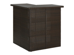 Conjunto 1 Mesa De Bar Vidaxl Marrom Vime Pe (100 X 50 X 105 Cm)