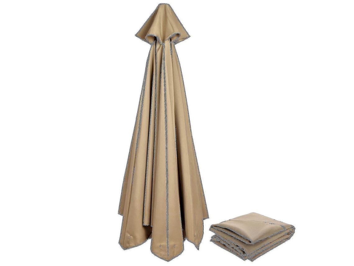 Toldo de Sustitución de Parasol Jardín de Tela Impermeable Uv 3m 6/8 Brazos Oferta 50% 300cm*6k Tan