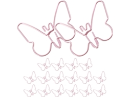 Clips De Papel Criativos Em Metal Rosa Para Escritório E Papelaria, 18 Peças Decorativas Em Ferro, Ideais Para Organizar