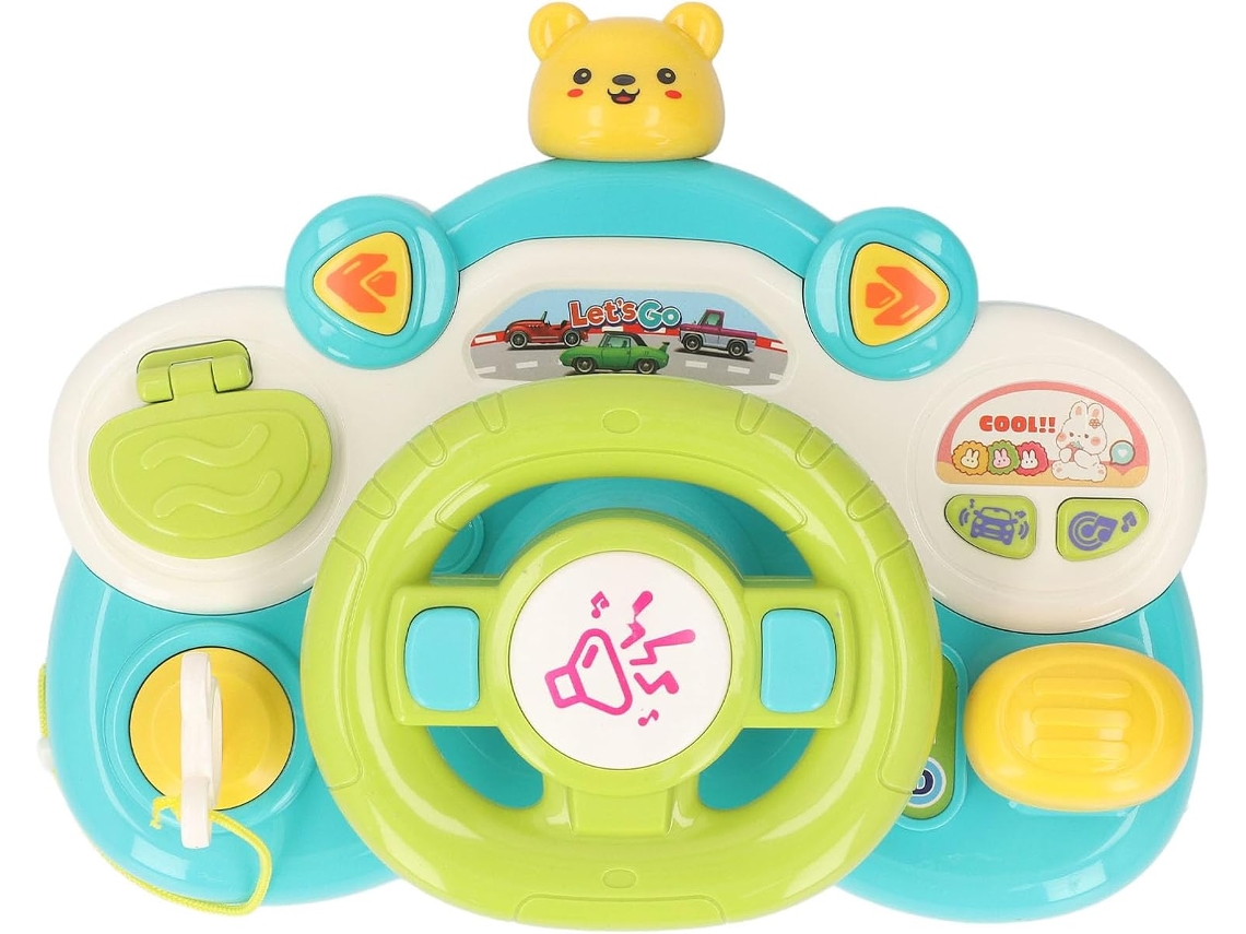 Volante de Brinquedo para Bebês, Interativo com Música e Quebra Cabeças SFUSHOS