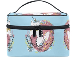 Necessaire Gato Flor Estampa S/MARCA