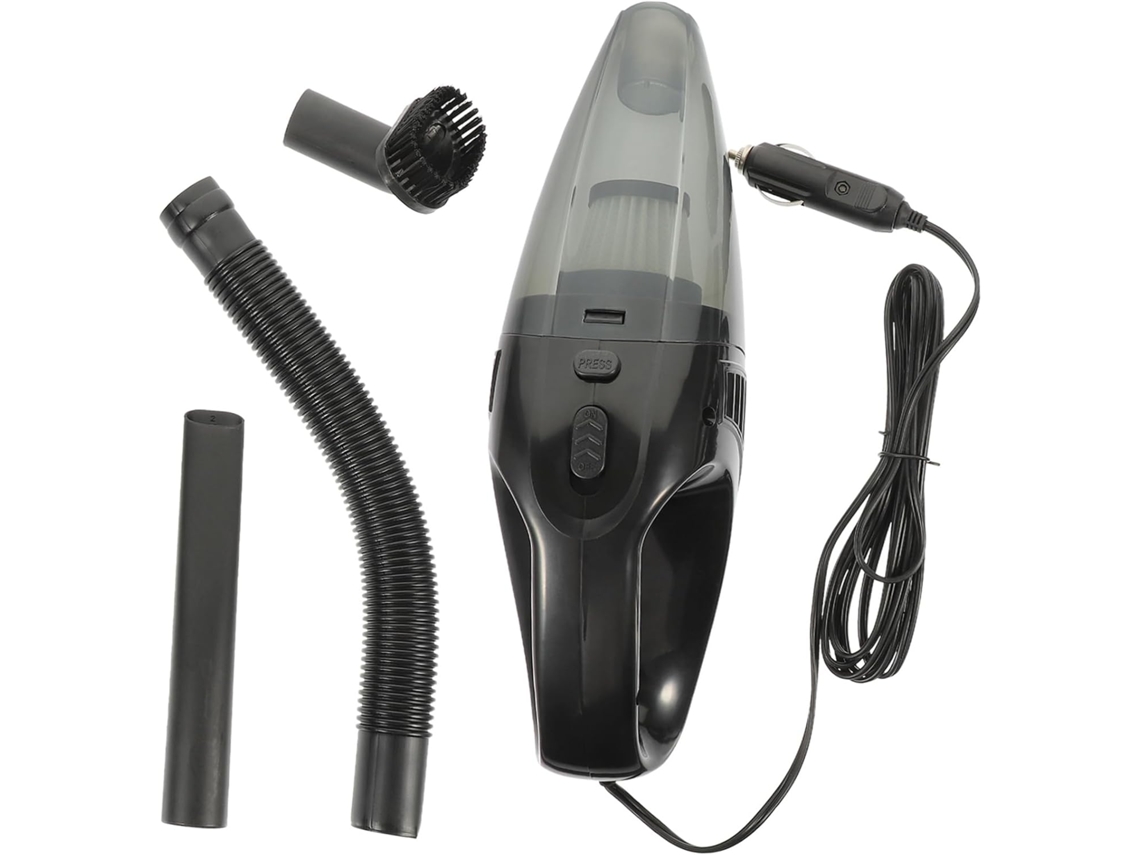 Aspirador De Pó Portátil Para Carro Aboofan, Abs Preto, Sucção Potente