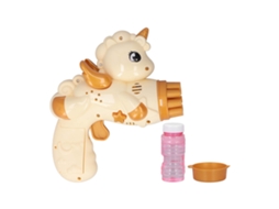 Mali máquina de Bolhas Automática Pegasus Cartoon 9 Buracos com Luz Led Brinquedo Infantil Portátil