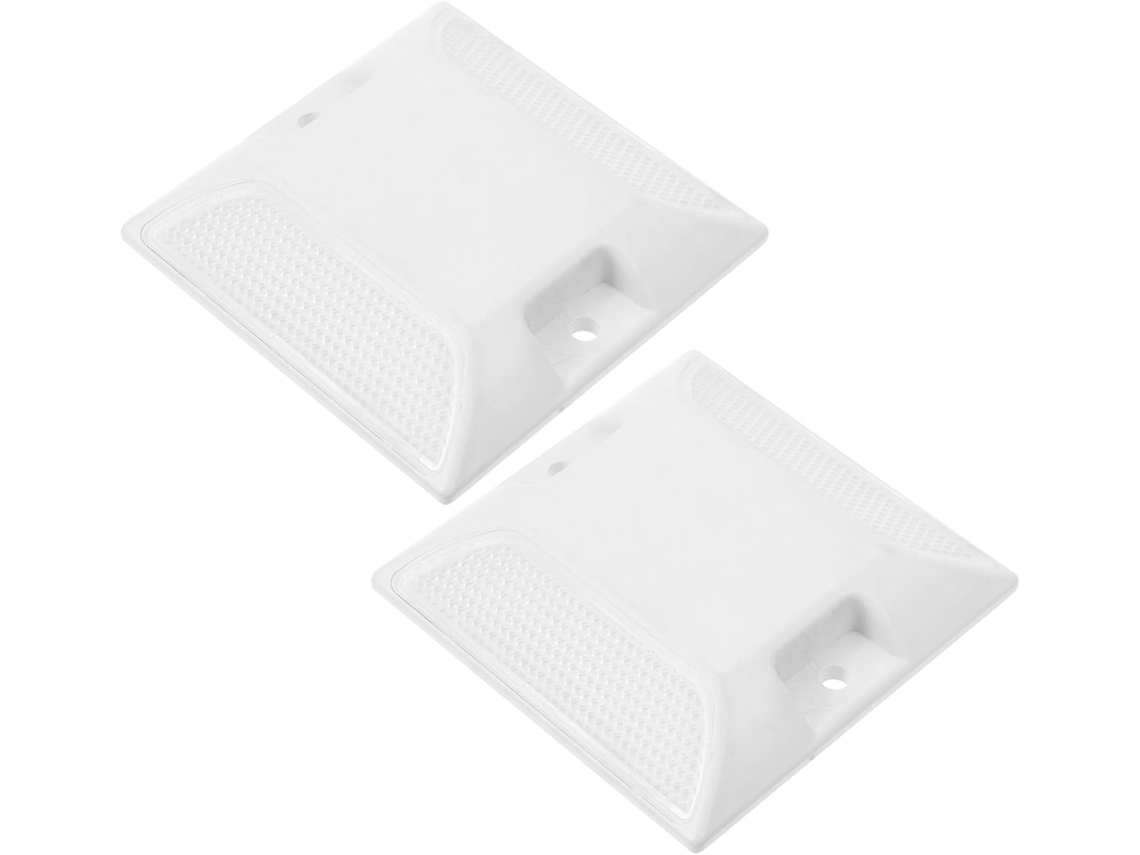 Marcadores De Estrada Refletivos De Plástico Branco De 2 Peças