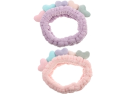 Conjunto de 2 máscaras faciais de flanela de algodão Macio para spa e limpeza facial.
