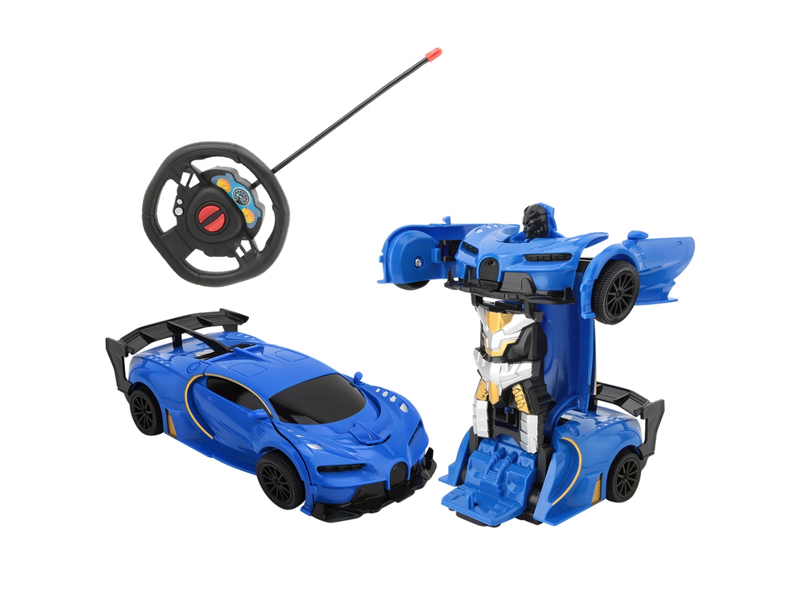 Walshlxq Brinquedo Carro Transformer com Controle Remoto Elétrico Simulador Modelo para Crianças Cor Azul Escuro 1:22