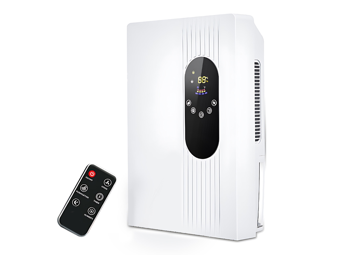 Laxiscreed Desumidificador Inteligente 2.2l Para Casa Com Purificação De Ar E Controlo Remoto