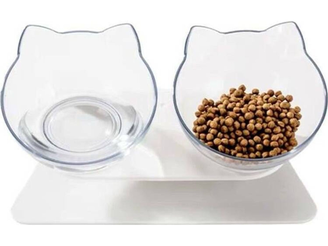 Tigela Inclinada para Água e Comida de Animais de Estimação, Ideal para Gatos e Cães de Pequeno Porte AQUAFORGE
