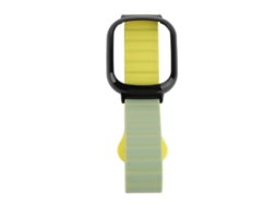 Pulseira Magnética Smartwatch Watch 4 Bracelete Silicone Azul Amarelo