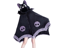 Cobertor Portátil com Capuz Capa Adorável de Halloween, em Formato Morcego, Manta Aconchegante Asas, CHABERLU