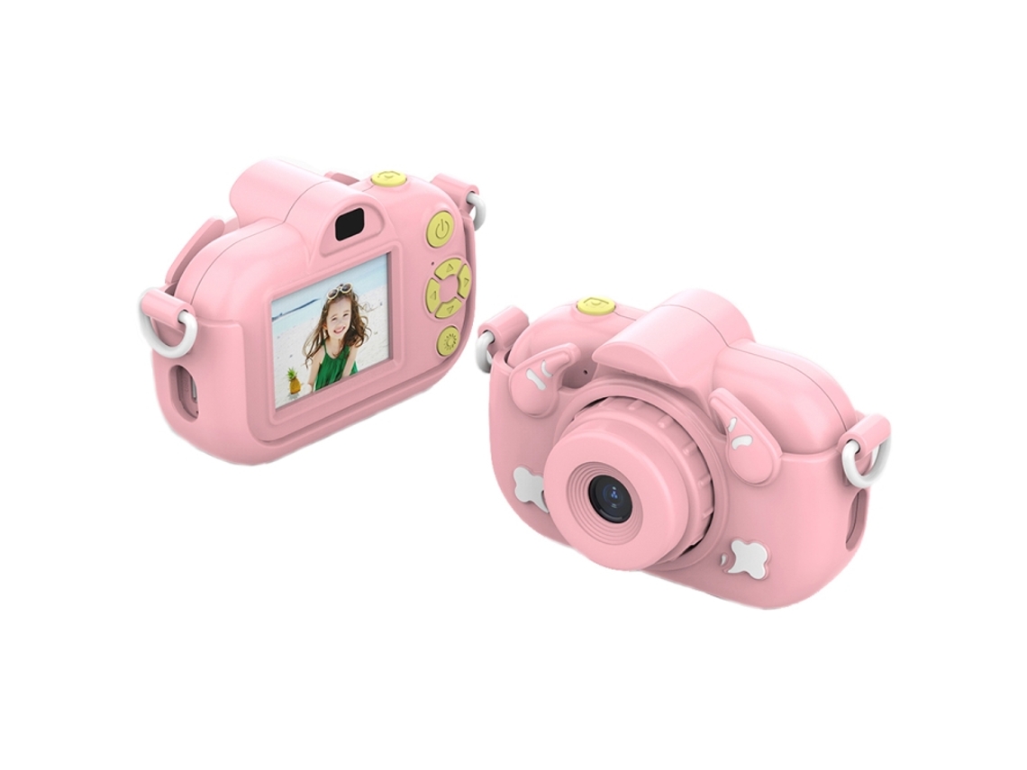 Halinuia Mini Câmera Fotográfica Infantil Zoom 4x Hd Tela 2,0 Polegadas (rosa)