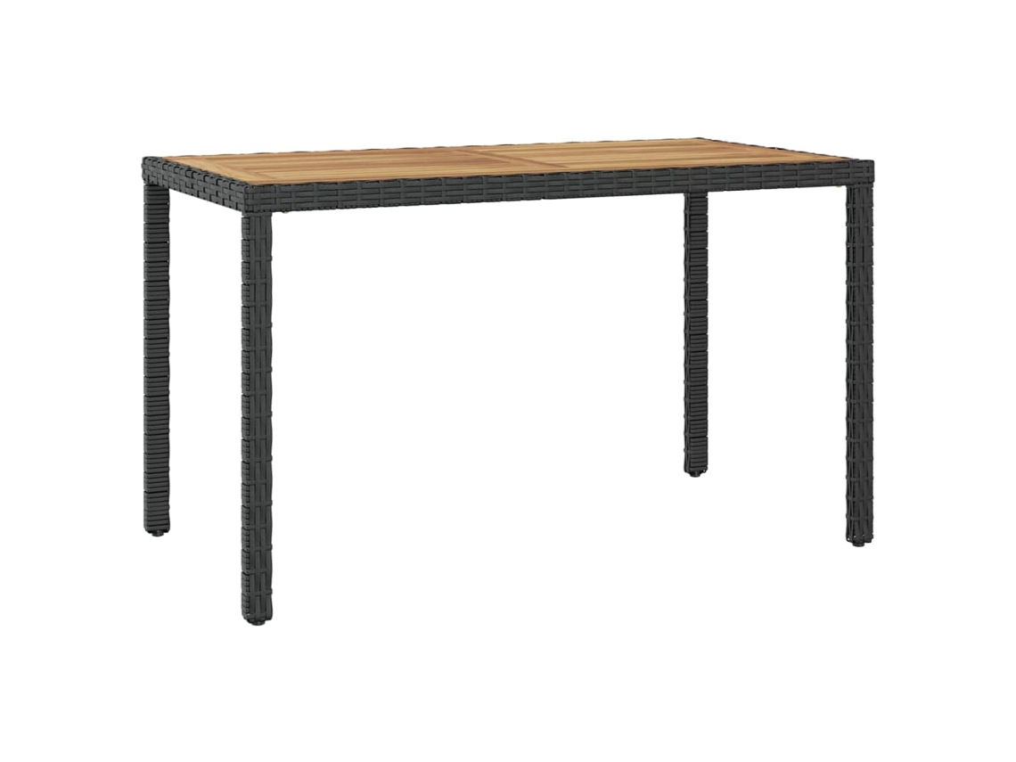 Vidaxl Mesa Jardim 123x60x74 Cm Madeira Acácia Maciça Preto E Castanho