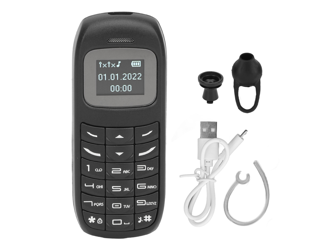 Mali celular Mini com Dual Sim Botoes Grandes Reprodutor de Musica Desbloqueado para Idosos Estudantes Preto