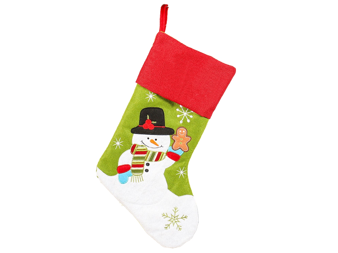 Meia-Boneco de Natal Bordado AURUM