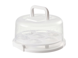 Recipiente portátil de Cheesecake com 7 compartimentos Pp redondo para transporte com S/MARCA